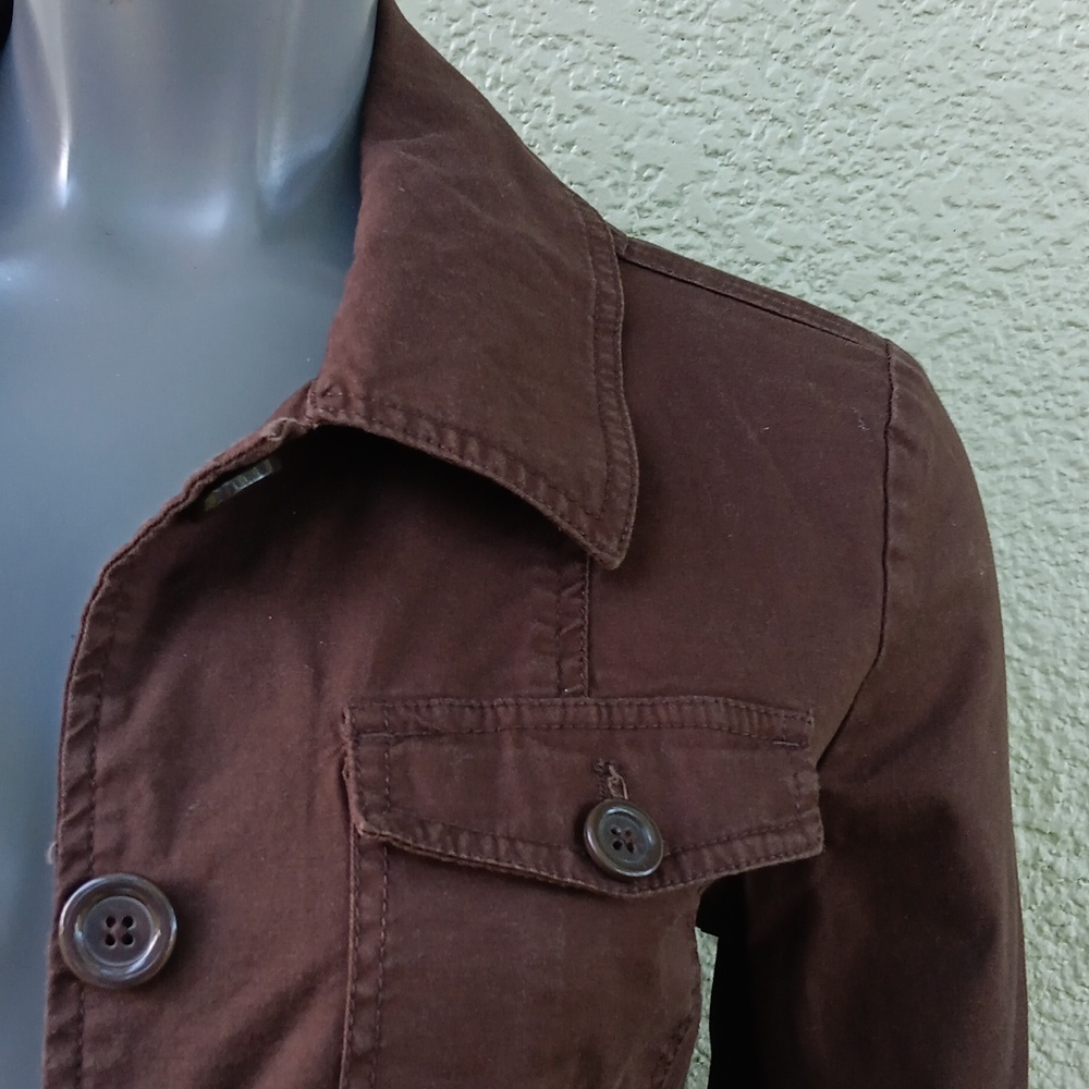 Liz Jordan Ladies Vintage Pure Cotton Button Down Unlined Stylish Jacket